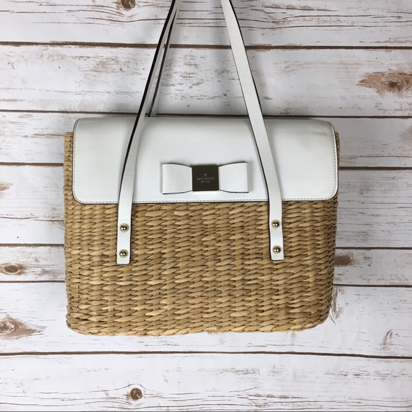 kate spade Handbags - Kate Spade Straw Handbag Luisa Wicker Woven Tote